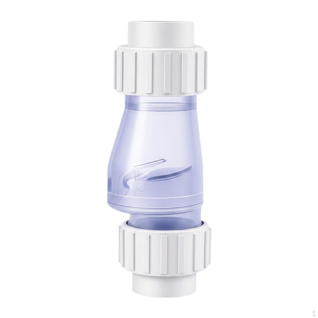 Check Valve Clear Accessories Versatile Visible Control Easy Install Spare Part Sturdy PVC Swimming