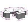 VidaXL Garden Lounge Set with Cushions 13 Pcs, Patio Sofas, Patio Furniture Set, Outdoor Furniture, Grey 3256284