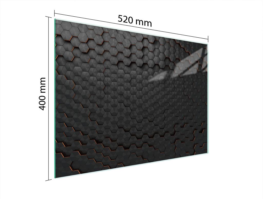 TABLA DE CORTAR DE VIDRIO 52x40 NEGRA