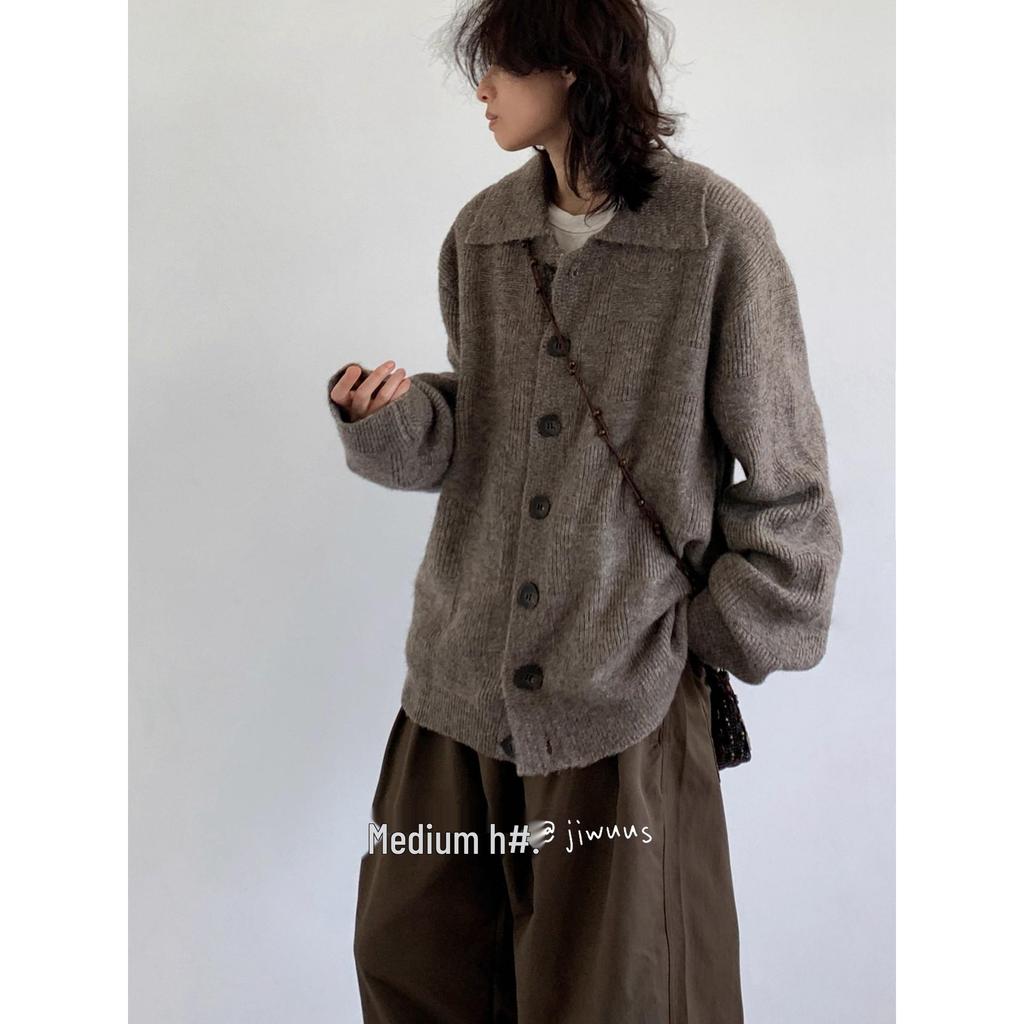 Herbst/Winter Unisex Japanischer Retro Strick-Cardigan Pullover