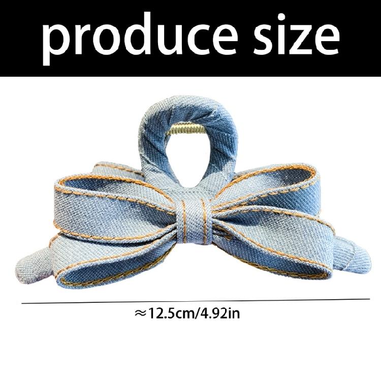 Unique Jeans Fabric Hair Accessory Modern Bowknot Hair Clip Stylish Hairpin Barrette For Teens And Lady Women