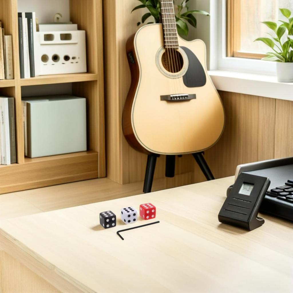 Toyvian Guitar Replacement Parts for Electric 3 Colors 9-Piece Dice-Shaped Knobs, Guitars,