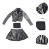 1/6 Scale Short Jacket, Pleated Skirt and Tube Top Set Doll Model Clothes Soft Accessories Trendy