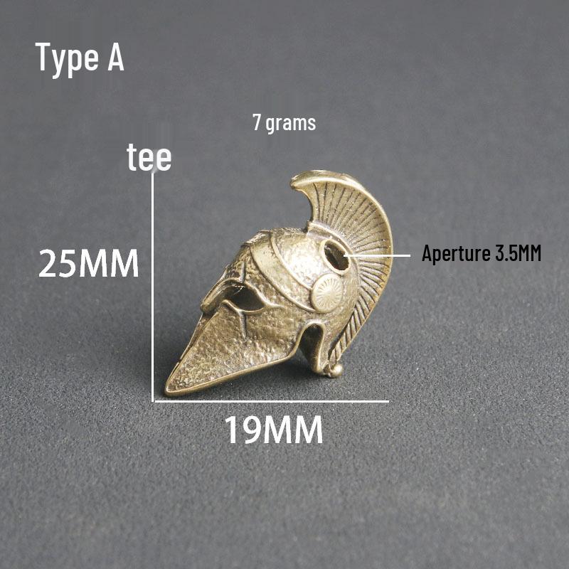Brass Skull Head Paracord & Keyring Pendant DIY Accessory