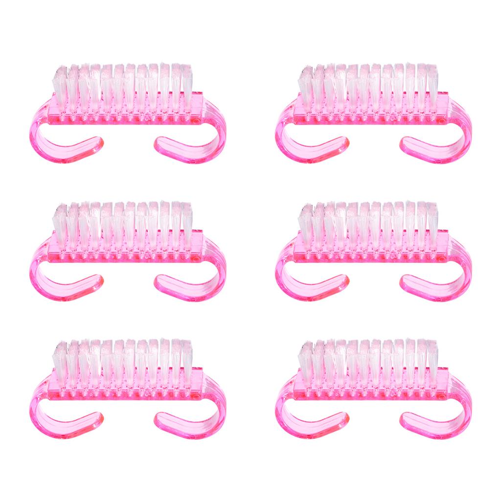 1/5/20Pcs Acrylic Nail Brush Pink Color Nail Art Manicure Pedicure Soft Remove Dust Plastic Cleaning Nail Brushes File Tools Set