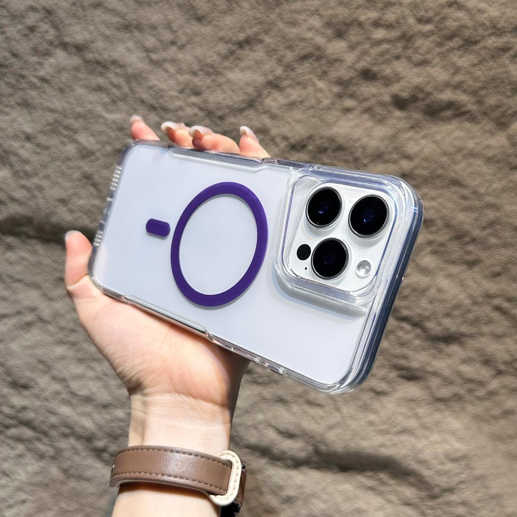 Applicable To IPhone16promax Small Waist Transparent Magnetic Phone Case Apple 15 Advanced Sense TPU Protection Case