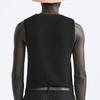Zara Plain Simple Round Neck Sleeveless Vest Men Tops Black 3166407-800