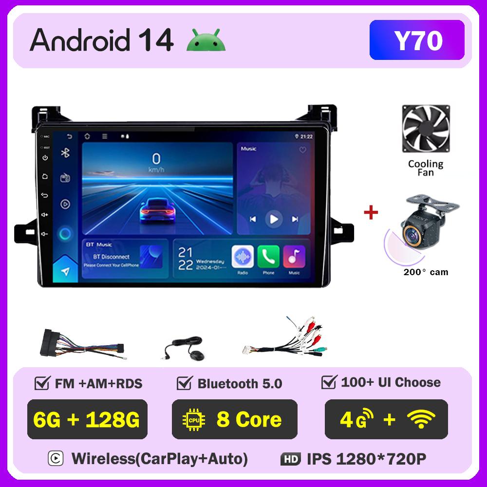 For Toyota Prius XW50 2015 - 2020 Car Radio Player Car Carplay Screen Autoradio Mirror Link Car Intelligent Systems Touch Screen