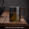High-End Green Tea Glass Cup Set with Wooden Handle - Large Capacity, Thickened, High Temperature Resistant