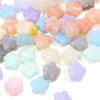 Acrylic Mabe Blue Tear Five-Petal Flower Beads for DIY Jewelry & Crafts