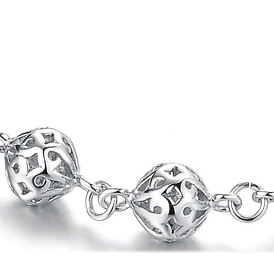 Fashion Women Solid Color Hollow Ball Pendant Wrist Bracelet Jewelry Party Gift