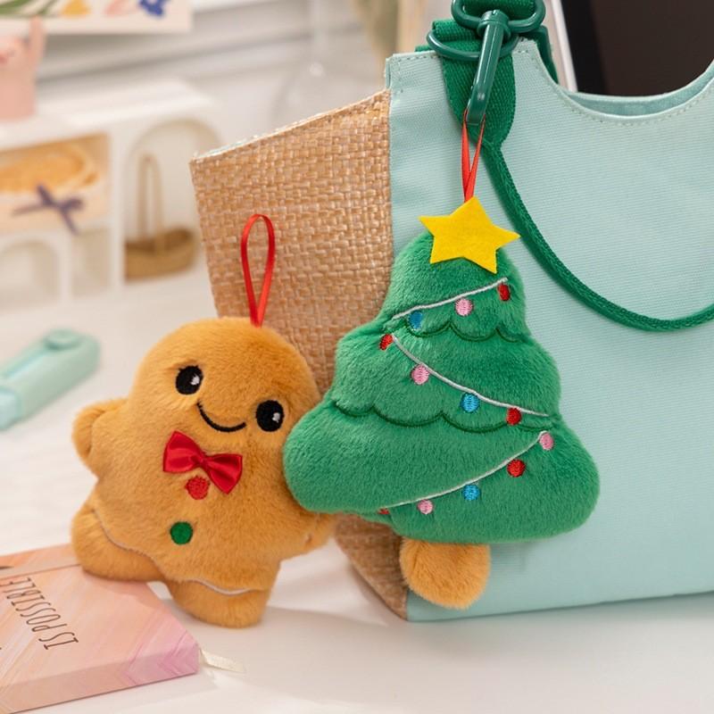 Plush Christmas Tree Hanging Ornament Xmas Gingerbread Doll Pendant Decor Home