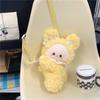 Plush Bunny Eared Sheep Shoulder Bag With Zipper Pocket For Daily Use