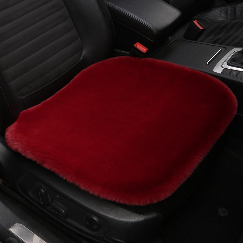 Rabbit Plush Winter Car Seat Cushion - Thick, Warm, No-Backrest, Universal Three-Piece Set