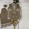 Elegant Embroidered 3-Piece Festive Kurta Pant Set
