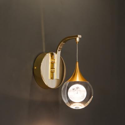 Lampă Aplica de Perete Cristal Lămpi de Perete Dormitor Lumină de Perete Aurie Aplice LED Hol Loft Baie