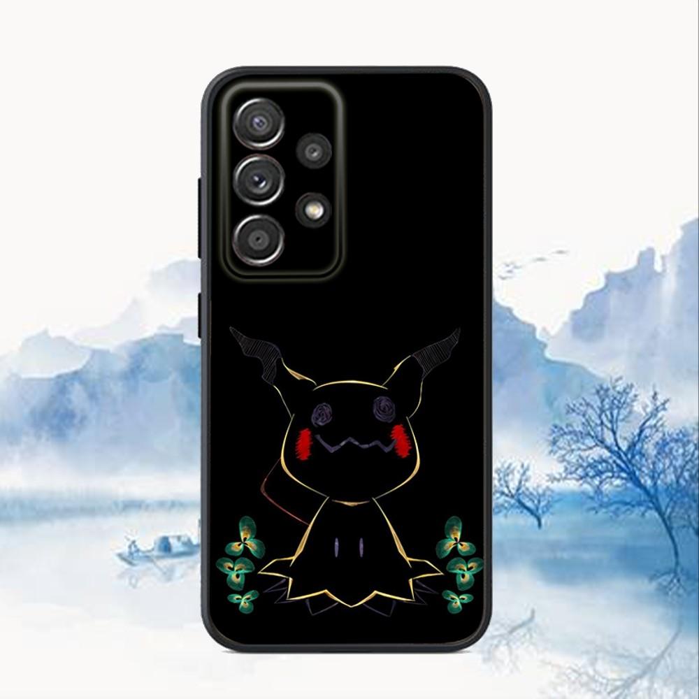 Cute Simple M-MimikyuES-S Phone Case For Samsung S25,S24,S21,S22,S23,S30,Ultra,S20,Plus,Fe,Lite,Note,10,9,5G Black Cover
