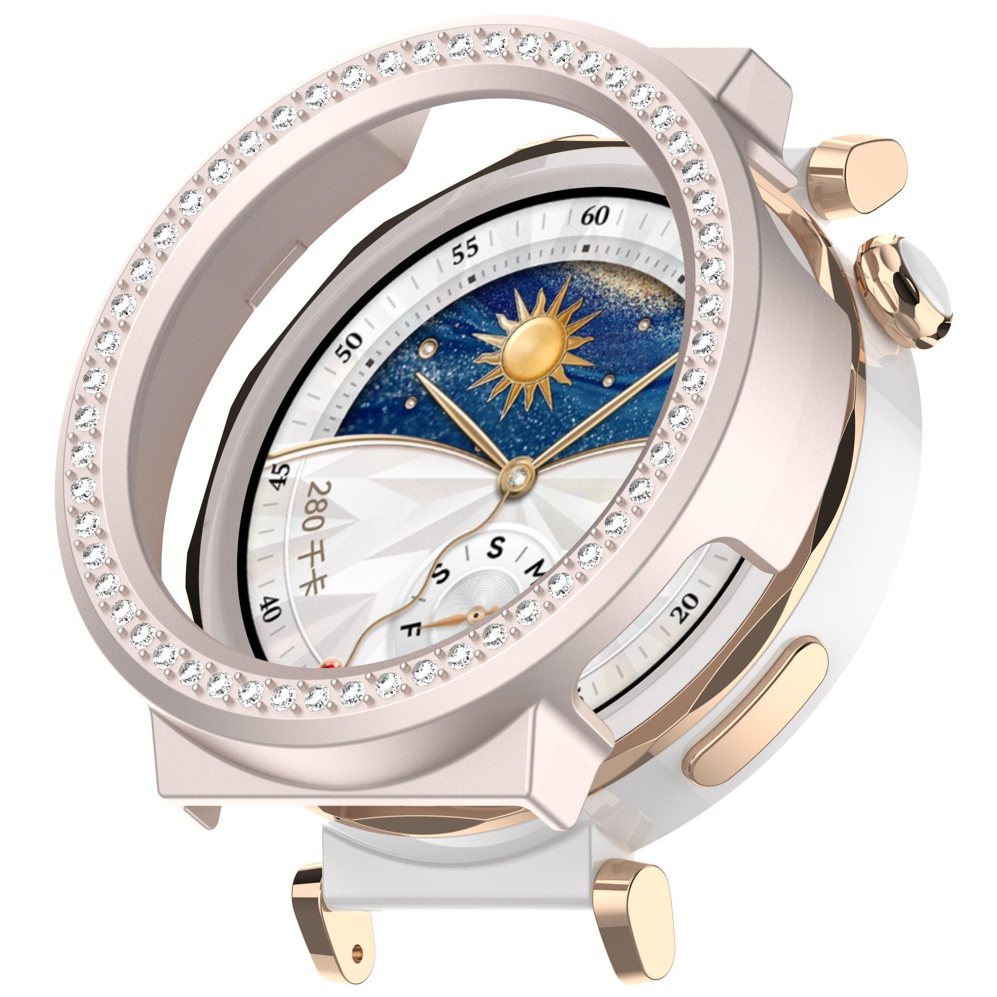 

Блестящий полый чехол для ПК для Huawei Watch GT5 4 41 мм Чехол-кожура Умный ремешок Алмазный кристаллический бампер-защита GT5 41 мм GT5 4 41mm