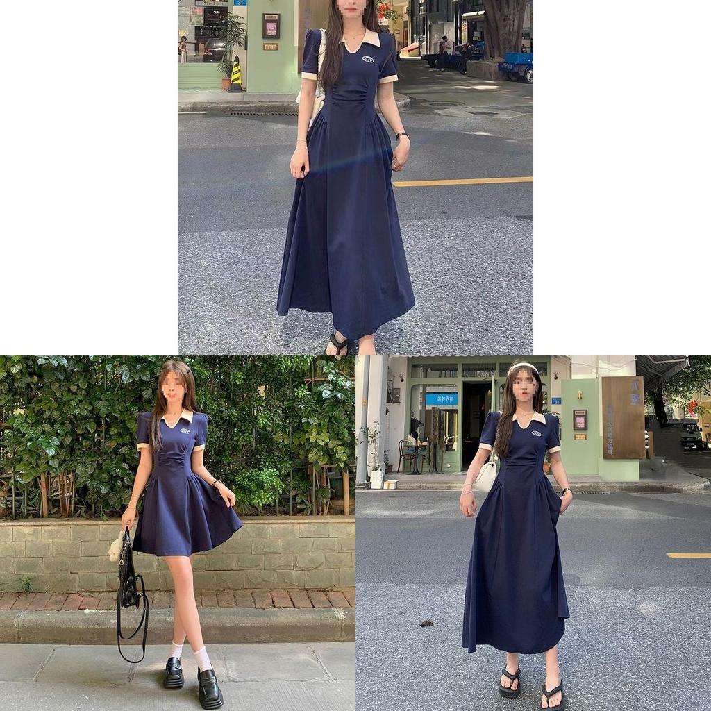 Summer Skirt Dress With Embroidered Collared Design For Casual And Travel Use