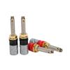 4 Pcs Banana Plug Connector Pure Copper 4mm Rhodium Plating Banana Plug Binding Post Connector for S