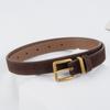 Luxury Design Suede Leather Belt Trendy Pin Buckle Waistband Retro Business Waist Strap  Gifts