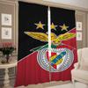 Fensterküchenvorhänge für Wohnzimmer 2 Stück Verdunkelungsvorhänge Türvorhang SL B-benfica Fc Raumteiler Schlafzimmerdekoration