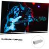 Boîtier en Aluminium 1032L pour Pédale Stomp Box - Boîtier pour Pédale de Guitare DIY Moulé sous Pression 254x71x52.5mm Avec Pieds en Caoutchouc Interrupteur à Bascule (Blan inachevé