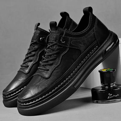 High Quality Brand Men's Leather Casual Shoes Thick Soles Wear-resistant Handmade Soles Men's Oxford Shoes Outdoor Hiking Shoes