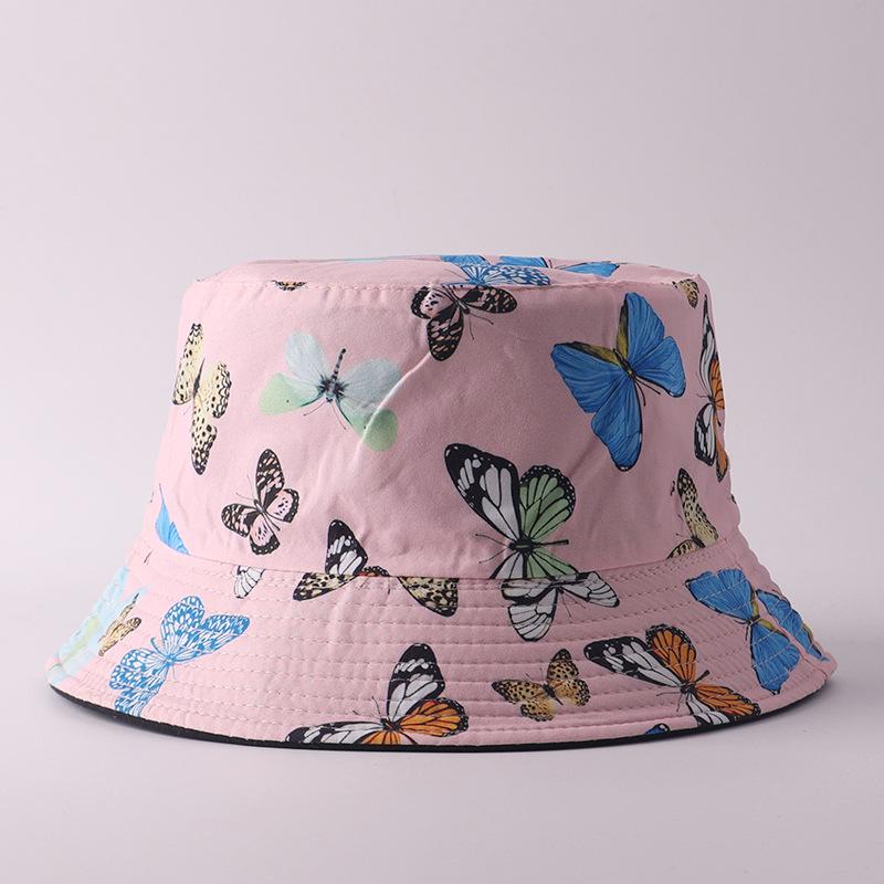 Digital printing small edge bucket hat spring and summer double-sided can wear outdoor sunshade basin hat spot