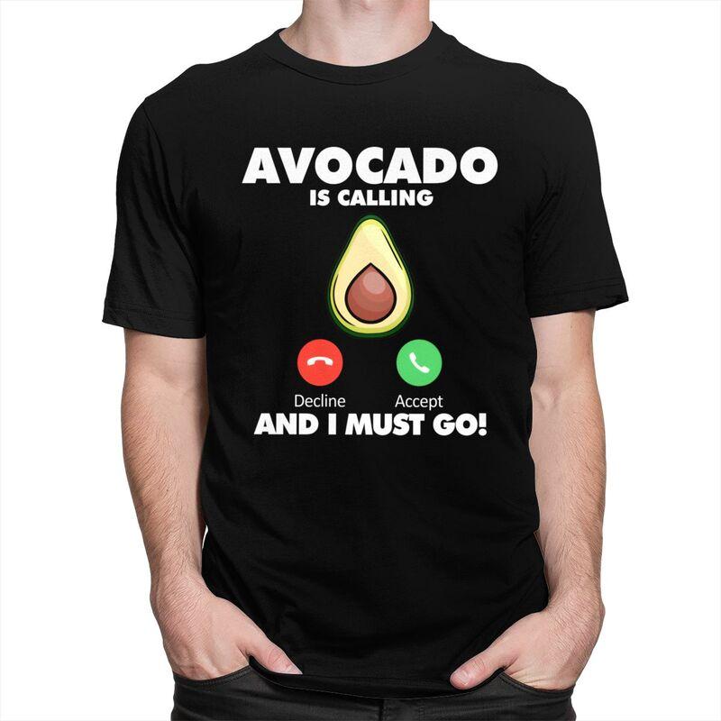 My Avocado Is Calling TShirt Pure Cotton Tee Tops Streetwear Round Neck Tshirts Casual ShortSleeve Clothing Men Women