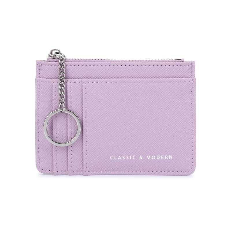 Card bag Thin women's mini keychain Multi-card holder change bag wallet