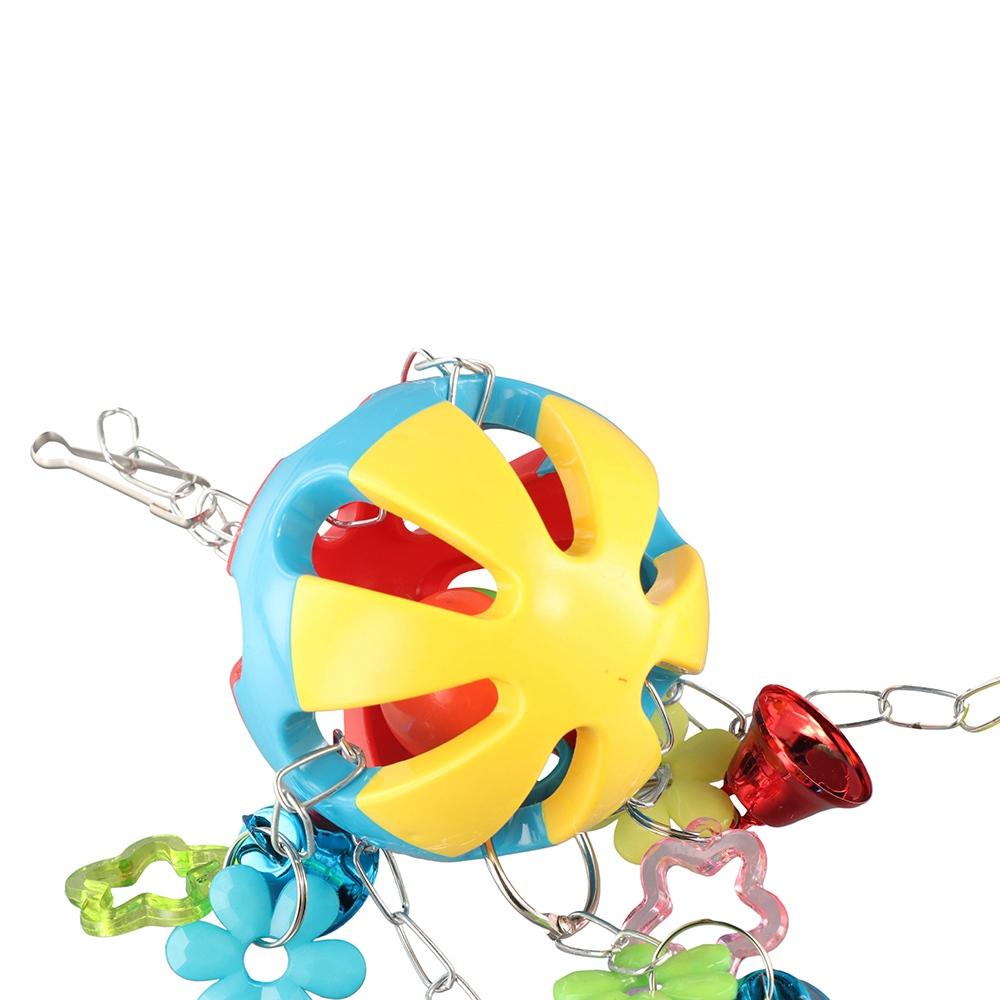 Bell for Budgie Parakeet Bird Accessories Parrot Chew Toy Bird Cage Hanging Toys Hollow Ball Toy