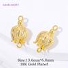 2/4/6Pcs Brass Charms Connectors 18K Gold Plated Connectors For Bracelets Findings,Jewelry Connectors,DIY Jewelry Accessories