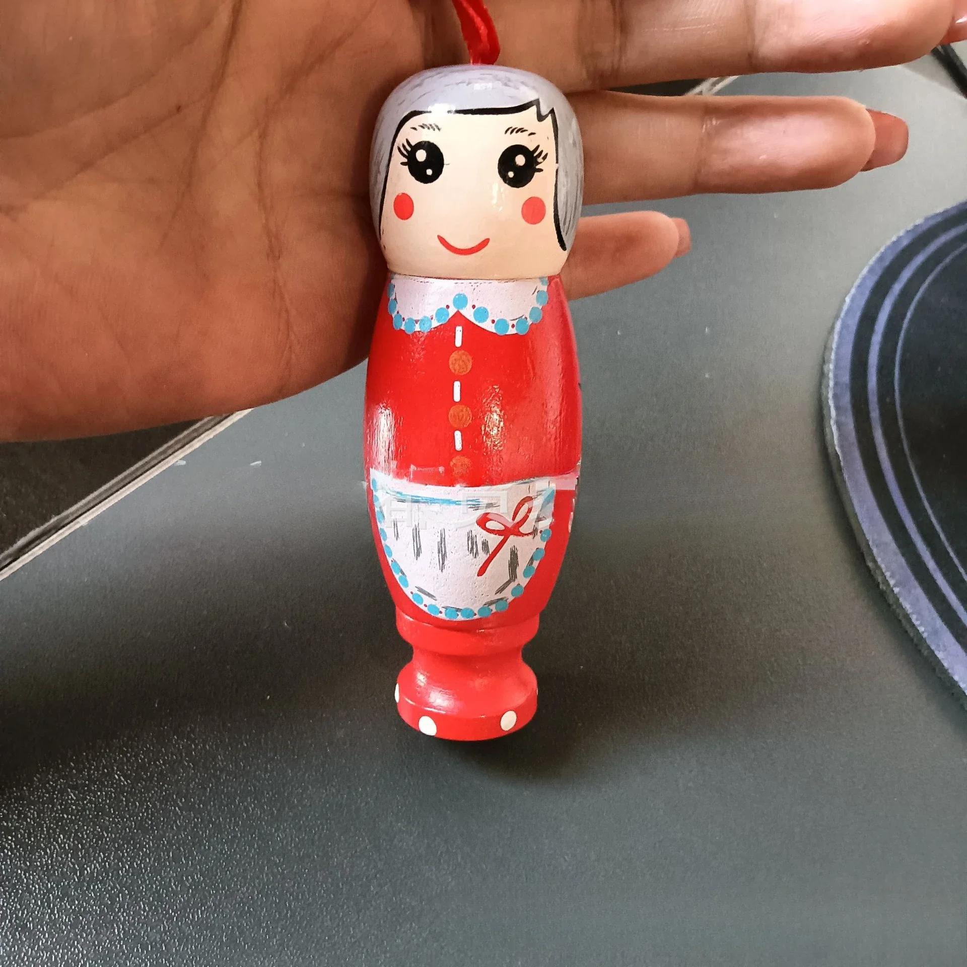 

1pcs Funny Santa Claus Pendant, Christmas Ornaments, Funny Wooden Standing Santa Claus, Unique Christmas Craft Decorations M