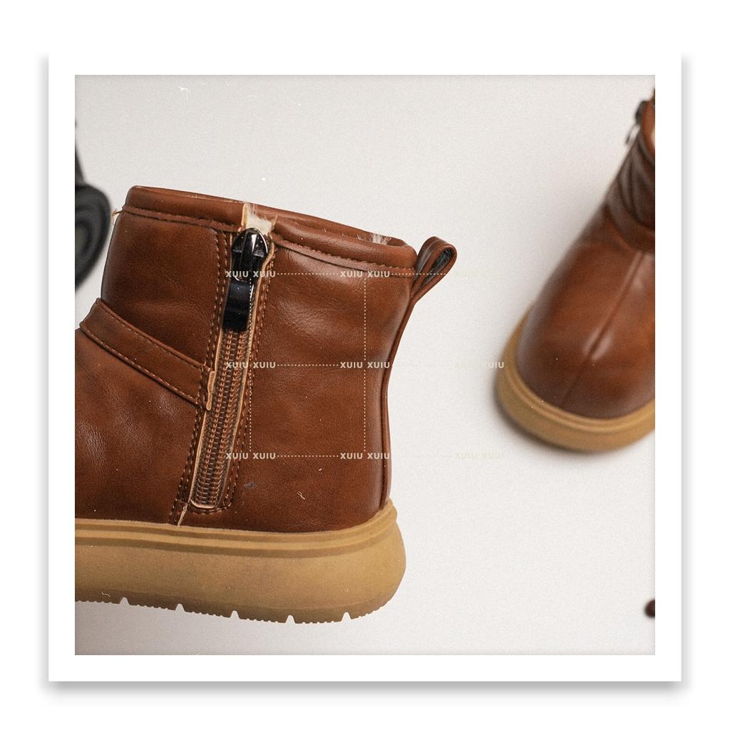 XSHX "Kapibara" Children's Dolphin Snow Boots Side Zipper Thick Fleece Cold Resistant Boys and Girls [Wenzhou Shoes]