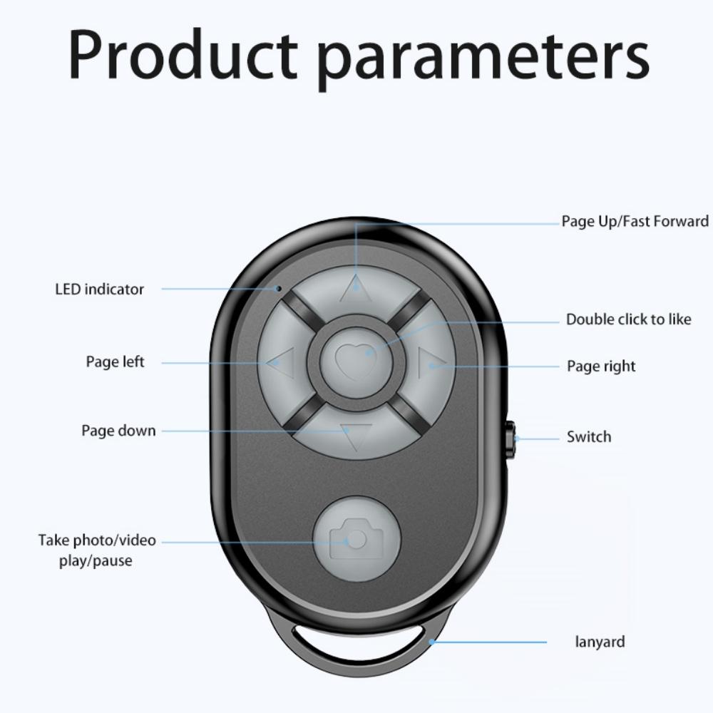 Bluetooth Remote Control Portable Phone Camera Controller for iPhone Xiaomi Android Phones Selfie Stick Wireless Shutter Button