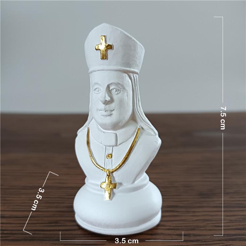 Black & White International Chess Figurines Statue Chess Pieces Board Games Accessories Home Decor Chessmen Ornaments