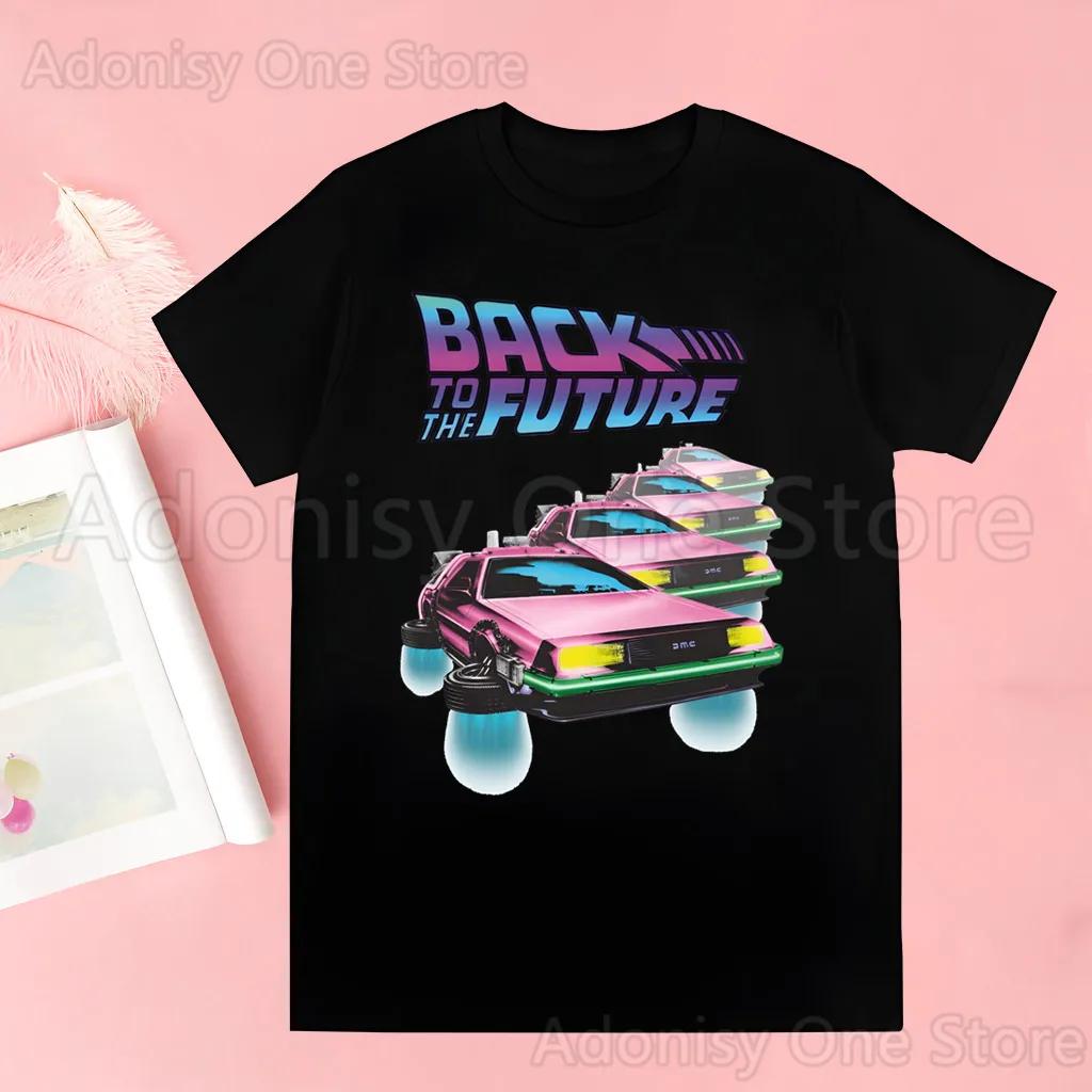 Back To The Future Delorean T-shirts Men Summer Graphic Tees Funny Shirts For Man Tshirts Crew Neck Harajuku Tops