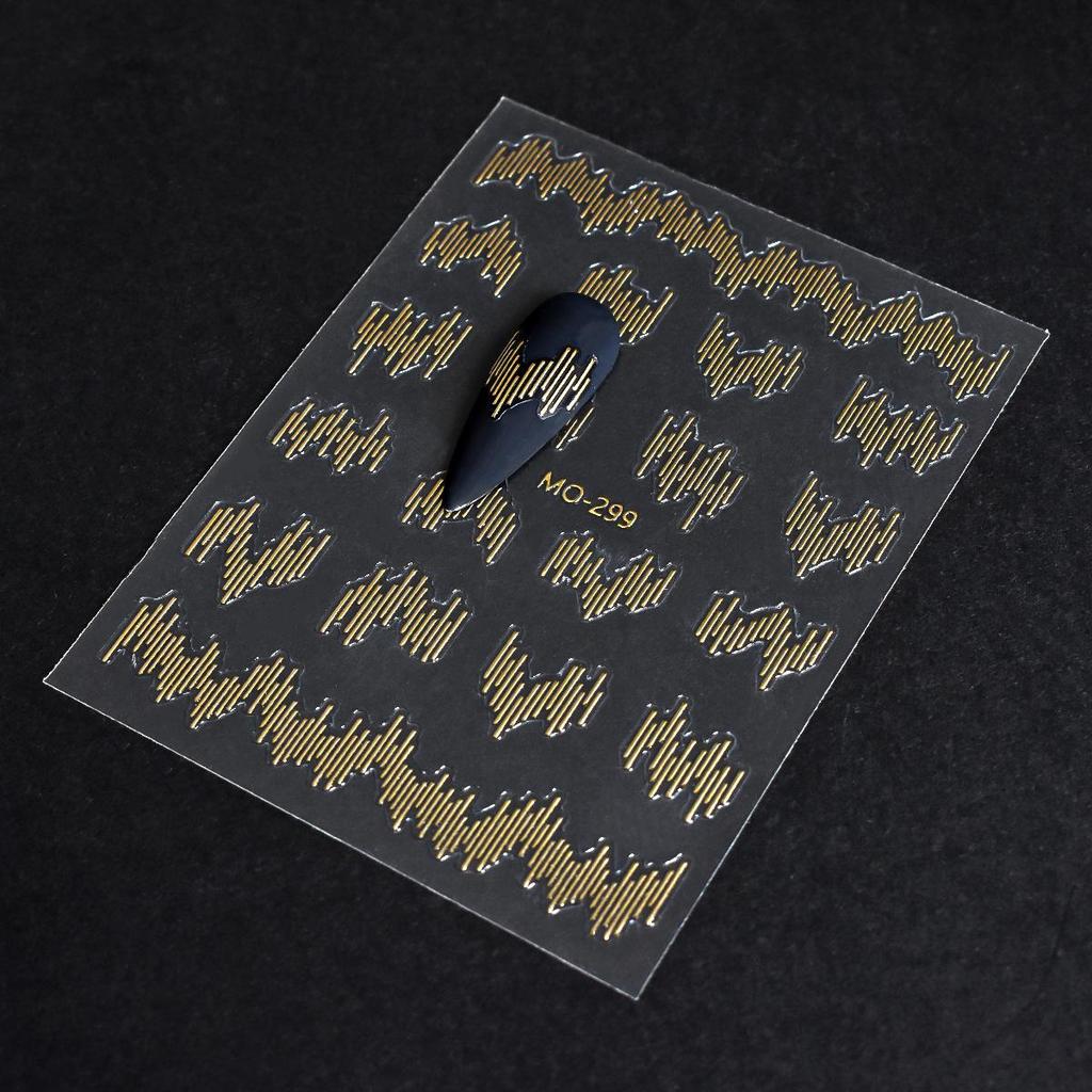 Reflective Silk Nail Art Stamps: 2024 3D Line Decals