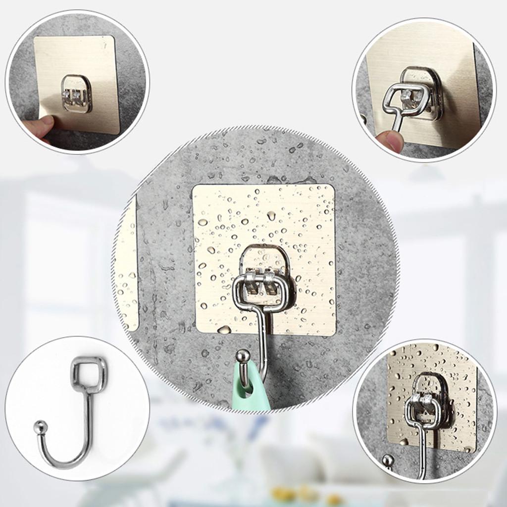 Buy Sticky Wall Hangers Self Adhesive Hooks Metal Utility Hanging Hooks
