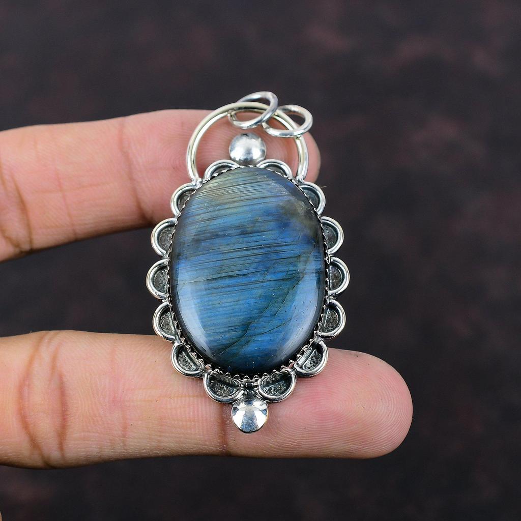 Labradorite Pendant 925 Sterling Silver Pendant Real Gemstone Pendant Handmade Brand New Pendant Labradorite Silver Jewelry Engagement Gift