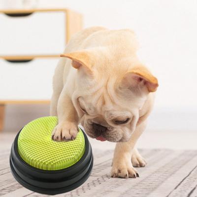 Pratende Knop Interactief Opneembaar Multifunctioneel Ronde Vorm Makkelijk te Dragen Communicatie ABS Leer Opname Geluidsknop voor Honden