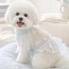 Bow Pattern Mesh Dog Skirt Ultra-Thin Summer Dog Clothing Cute Pet Clothing  For Small Medium Dogs