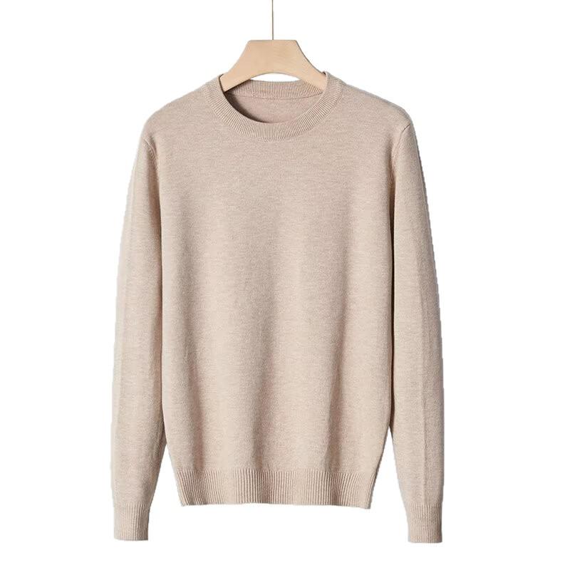Trendy Harajuku Style Core-Spun Yarn Knitwear – Versatile No-Iron Round Neck Sweater