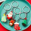 10Pcs Christmas Keychains Cartoon Keyrings Ornaments Decoration Party Favors