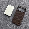 Applicable to iphone16promax mobile phone case half pack Kevlar carbon fiber magnetic suction Apple 17 anti-drop protective case