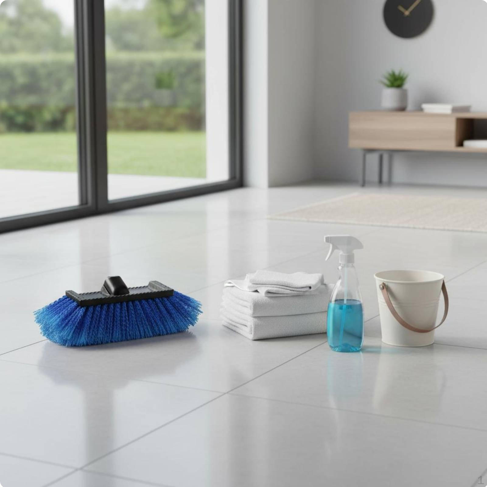 Car Wash Brush Soft Filament Mop Detachable Head Blue