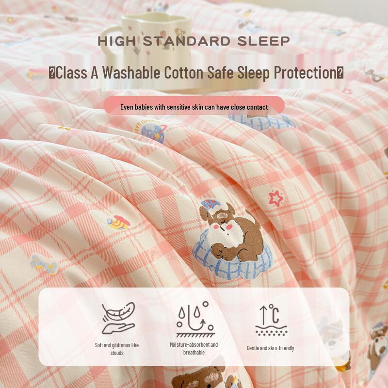 Yuanzhiwei Lingxiang Plaid Dog Summer Quilt