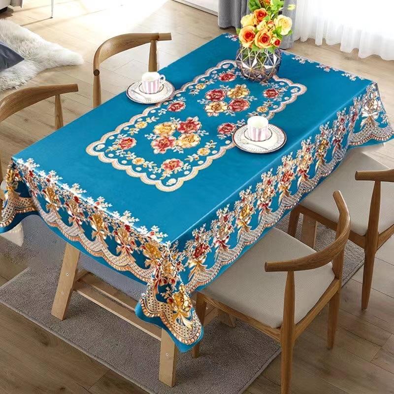 Hochwertige Verdickte Bronzefarbene Tischdecke Wasserdichte Ölbeständige Tischdecke Neujahr Chinesisch Rot Tischdecke Rechteckig