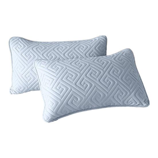 2Pcs Breathable Pillowcase Solid Color Easy To Clean Anti-Head Oil Wear-resistant Pillow Protector Bedroom